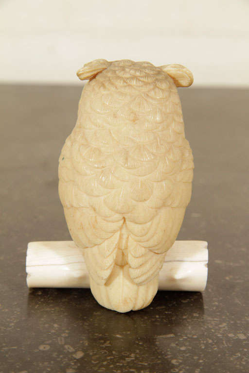 Japanese Meiji Okimono of an Owl 2