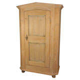 Belgian Scraped Pine Single-Door Armoire