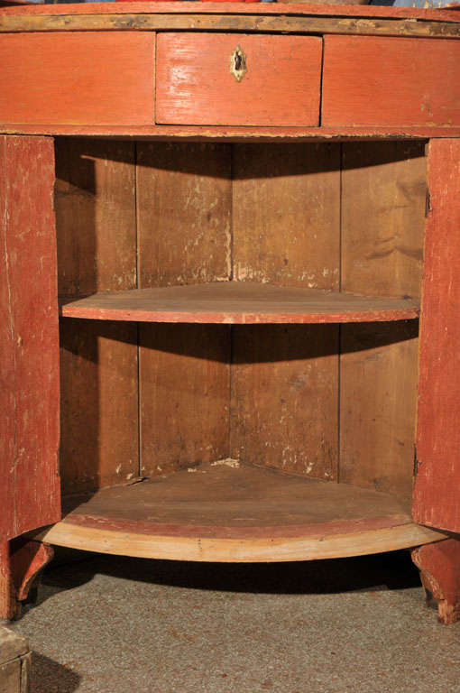 Wood Swedish Corner Cabinet For Sale