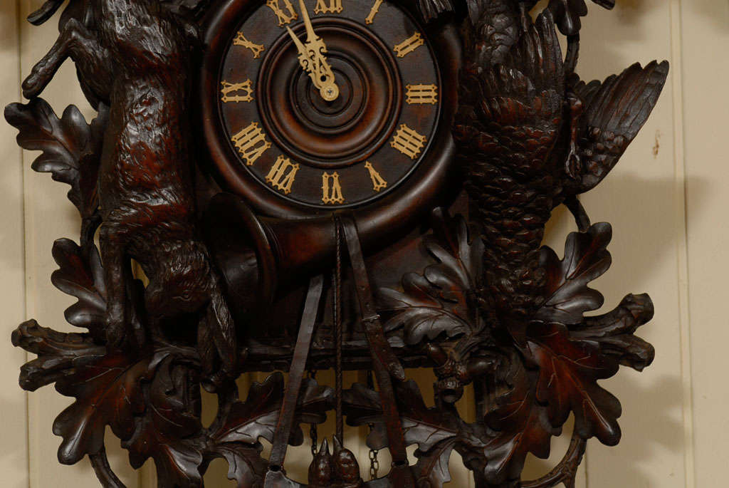 Wood Black Forest Cuckoo Clock For Sale