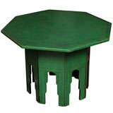 Green Lacquered Octagonal Table