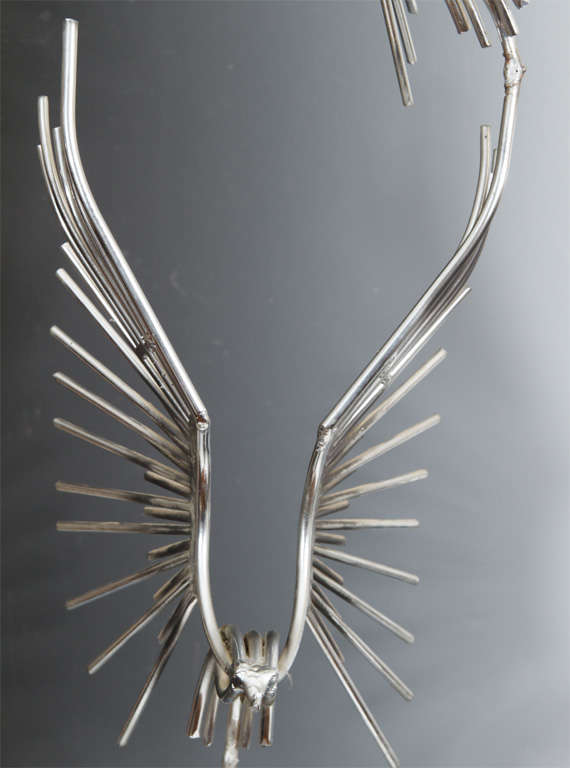 American Mid Century Curtis Jere Metal Sculpture of Birds in Flight