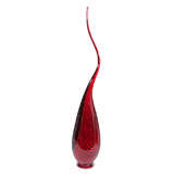 Mid Century Swirled Red Italian Glass Vase
