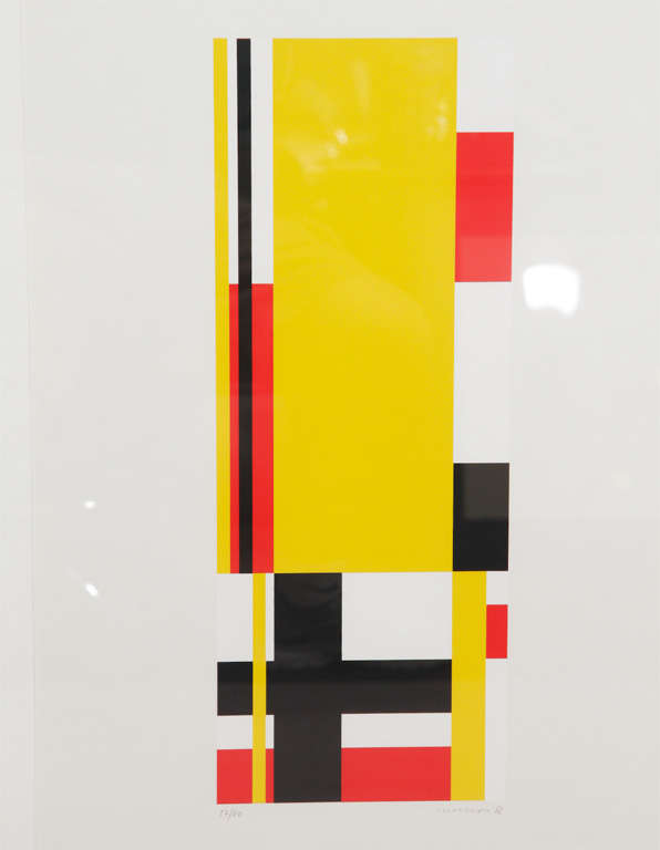 Pair of Geometric Silkscreens by Jo Niemeyer In Good Condition In New York, NY