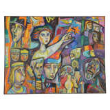 Irving Amen Expressionist Oil on Canvas Painting
