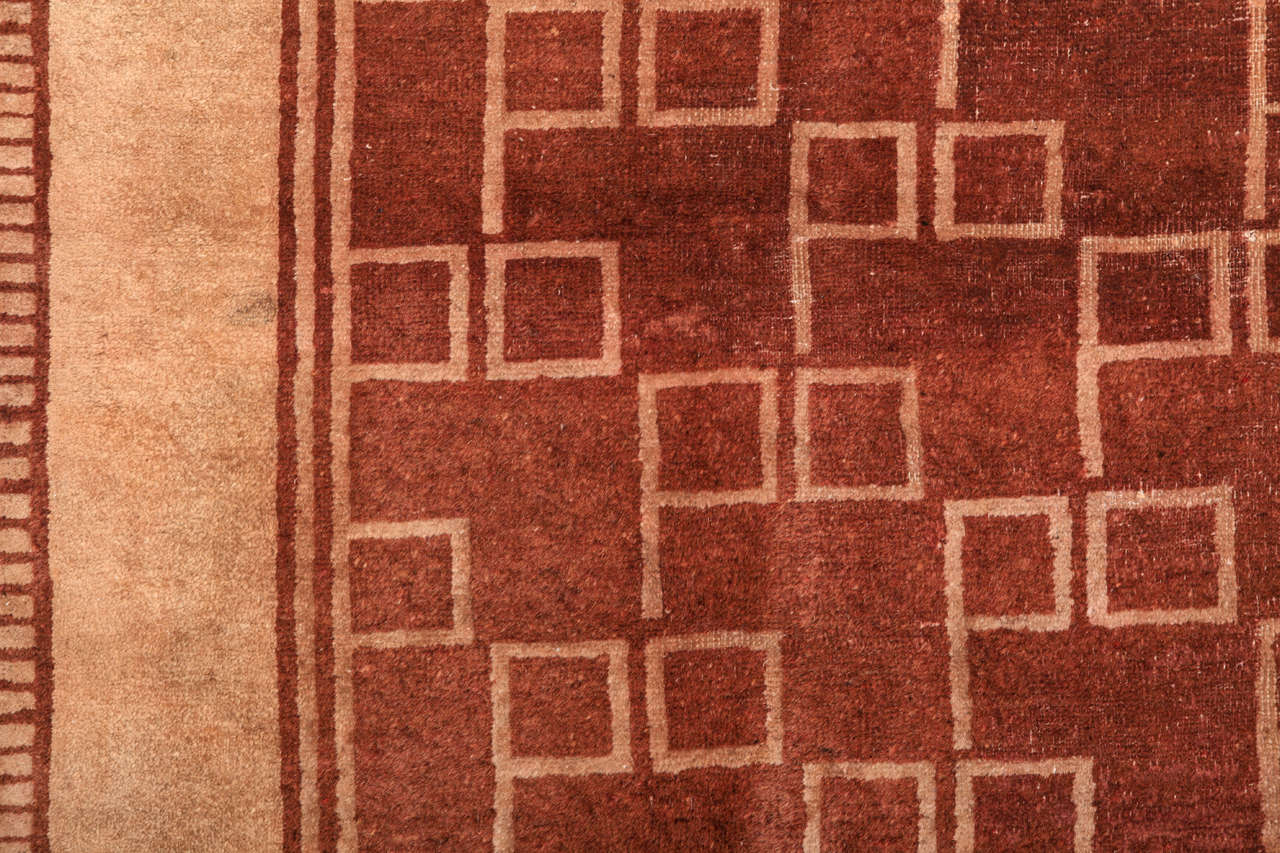 Geometrischer chinesischer Teppich im modernistischen Stil, 1930er Jahre (Art déco) im Angebot
