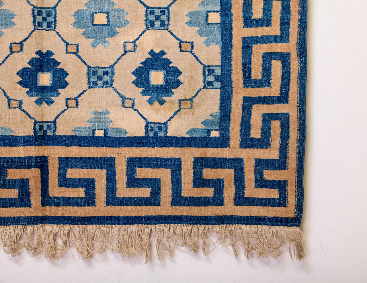 Antique Indian Cotton Dhurrie Rug For Sale at 1stdibs