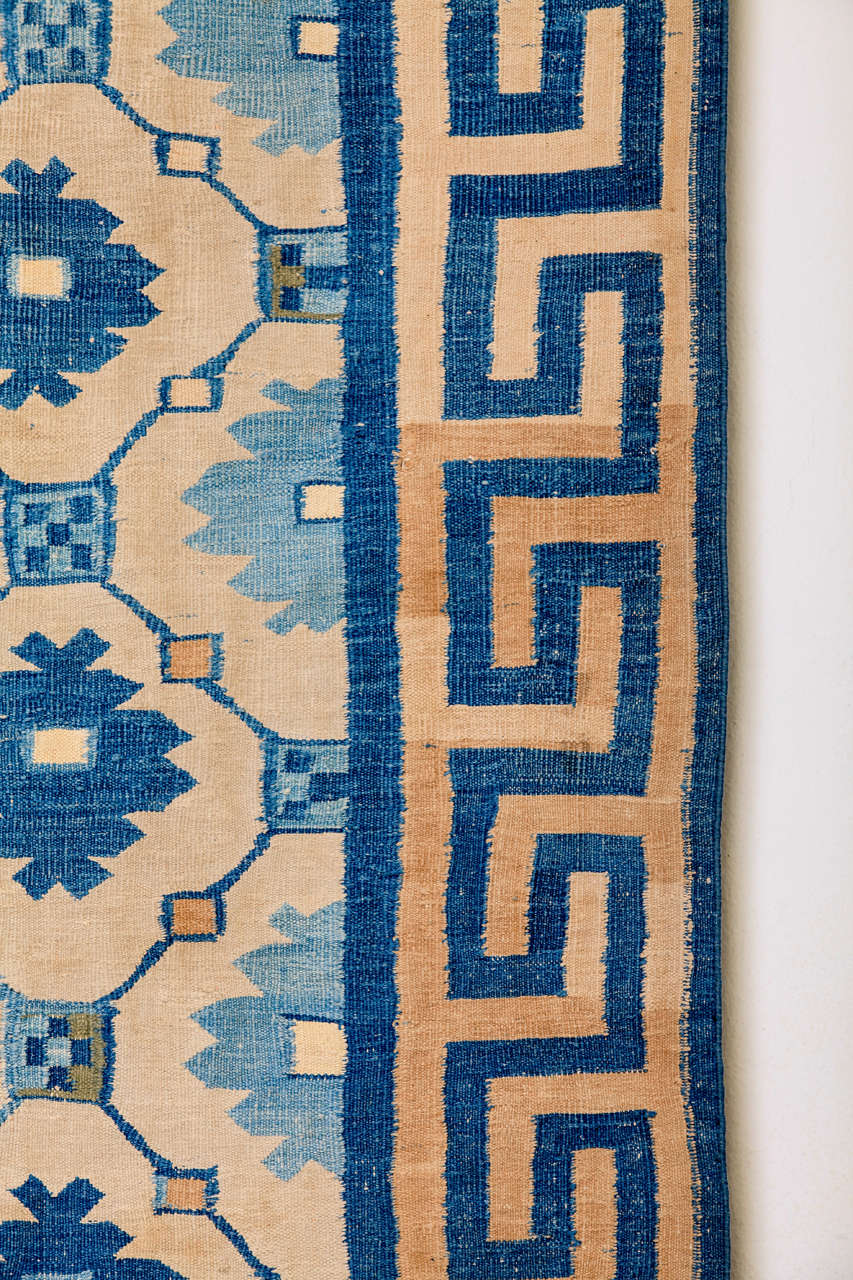 Antique Indian Cotton Dhurrie Rug For Sale at 1stdibs