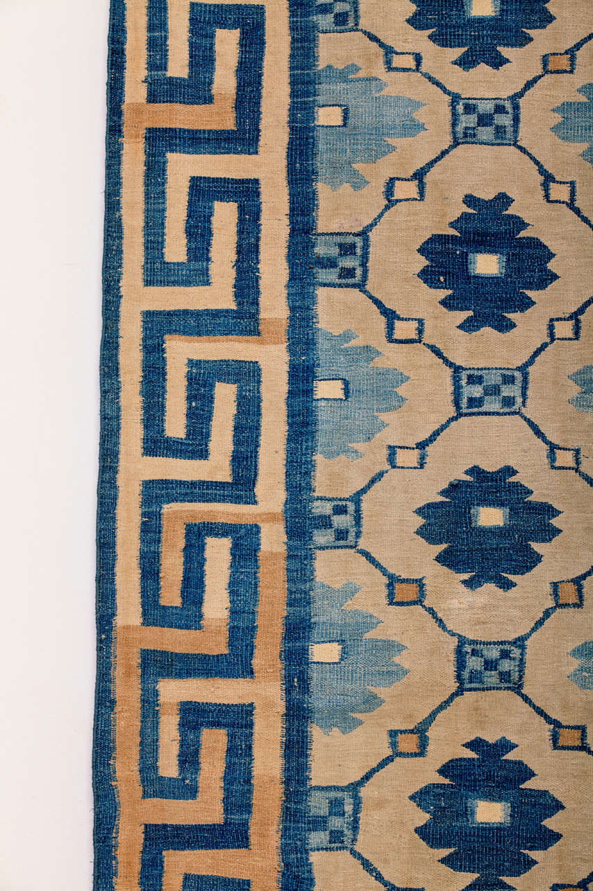 Antique Indian Cotton Dhurrie Rug For Sale at 1stdibs