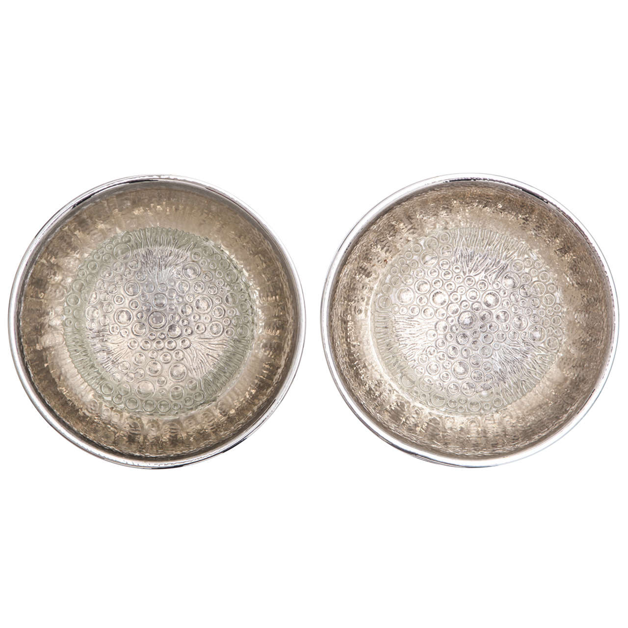 Pair Clear Bubble Glass Flush Mount  Light Fixtures