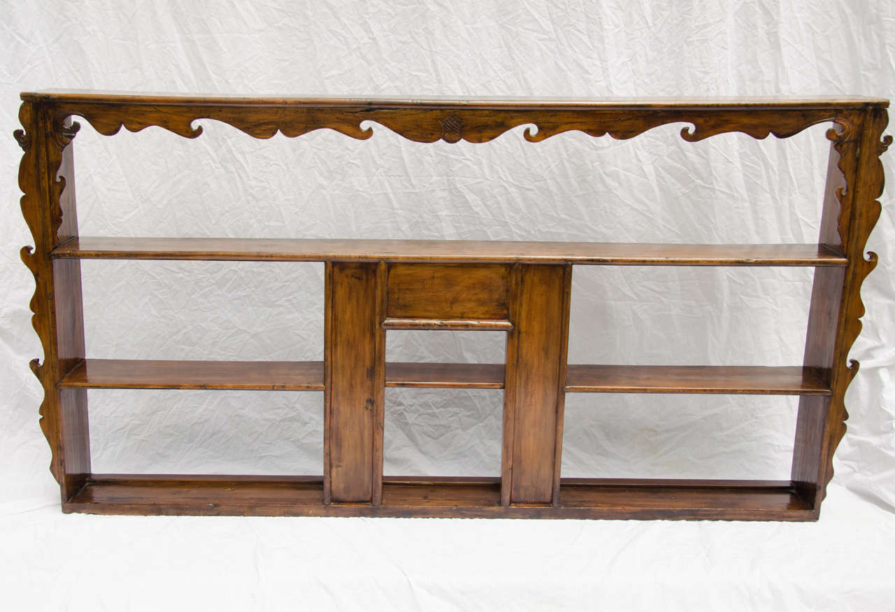 Late 19th century Indonesian Dutch Colonial Anglo hanging plate rack.