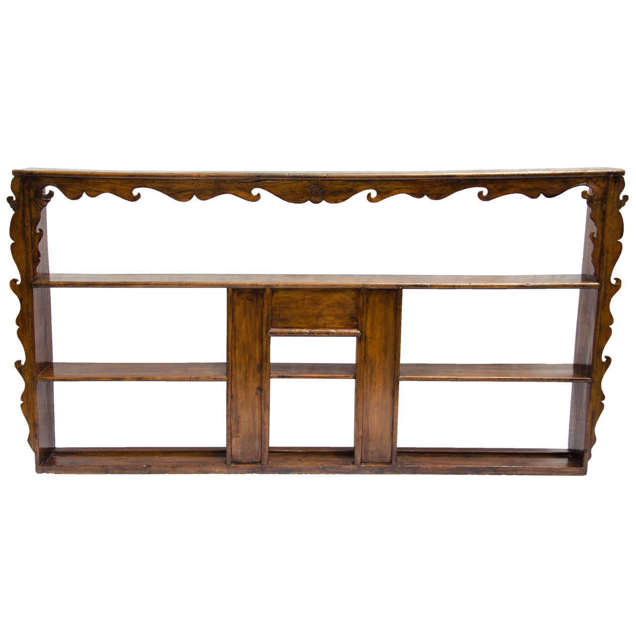 Late 19thC. Indonesian Dutch Colonial Anglo Hanging Display Shelf  For Sale