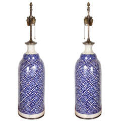 Moroccan Ceramic Table Lamps from Fez