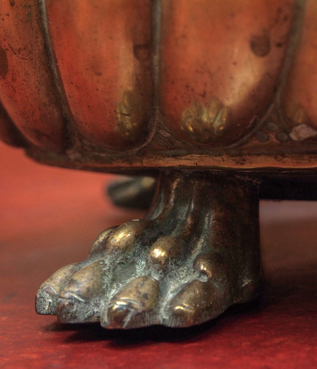 Footed Brass Jardiniere In Good Condition In New Orleans, LA