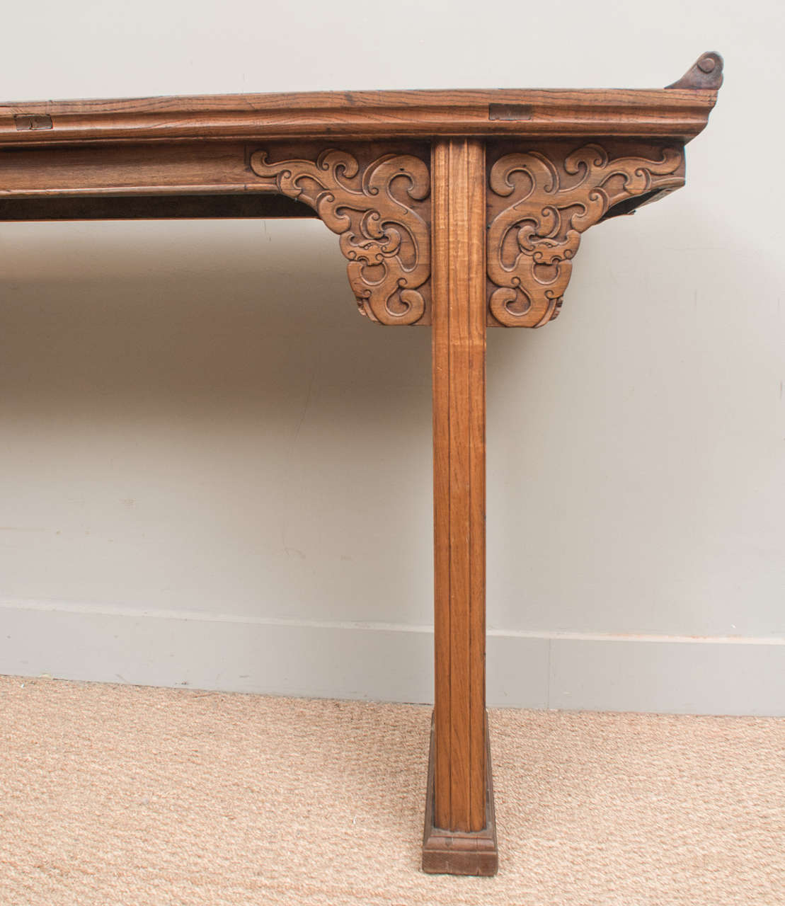Chinese Scroll Top Altar Table, 19th Century In Excellent Condition In Washington, DC