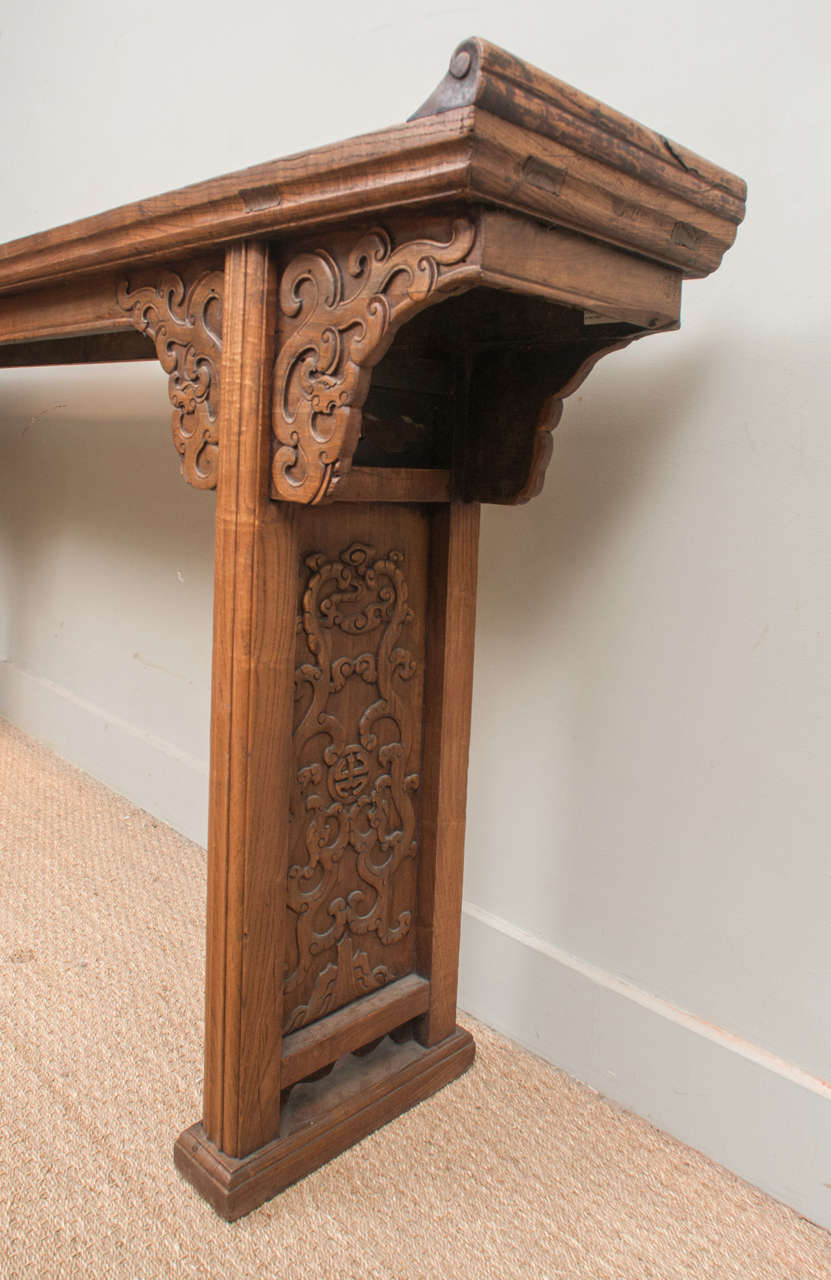 Chinese Scroll Top Altar Table, 19th Century 1