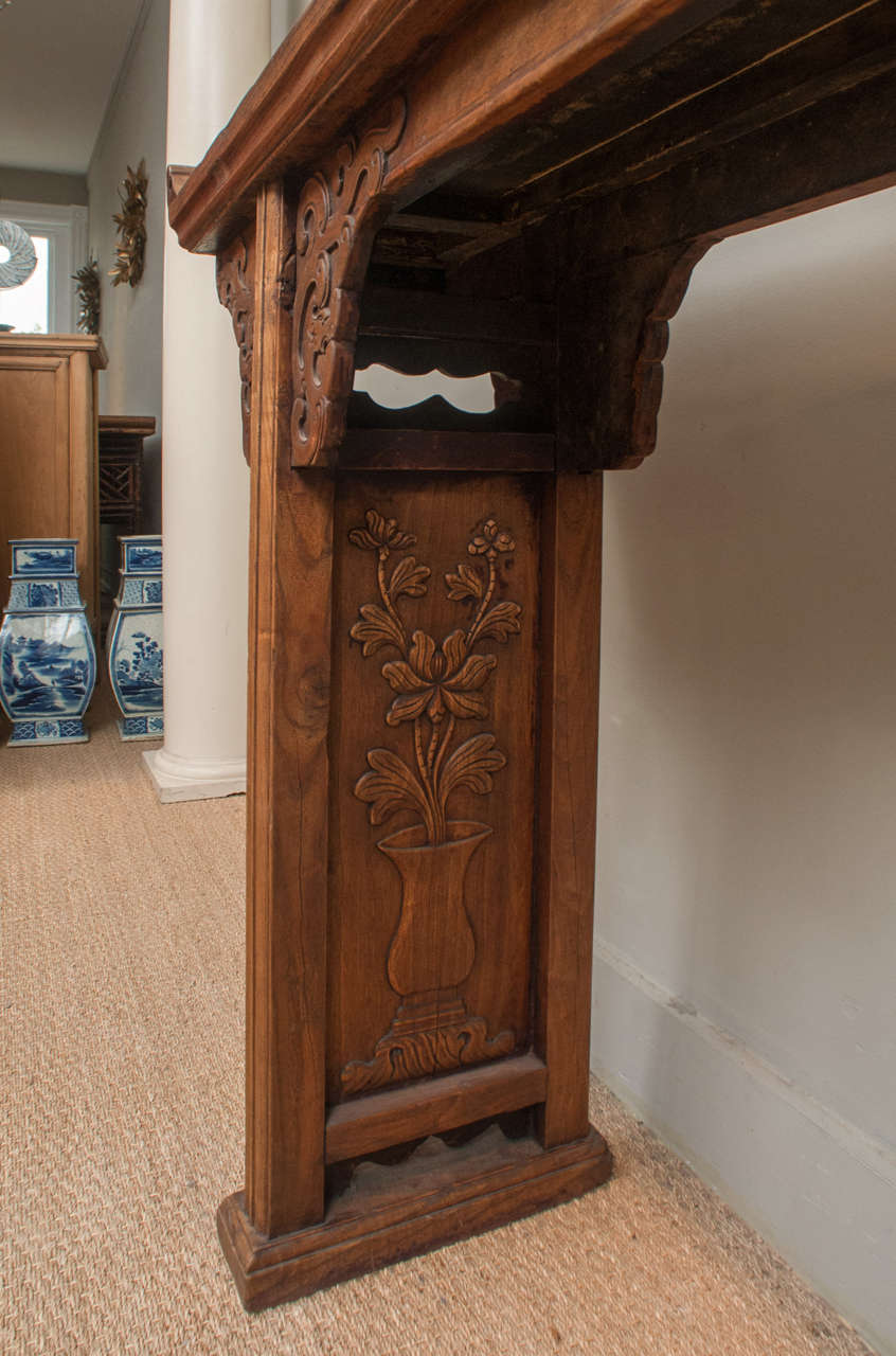 Chinese Scroll Top Altar Table, 19th Century 2
