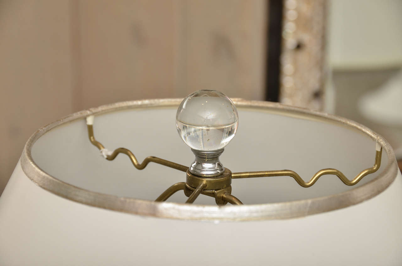 Pair of Crystal Art Deco Lamps 1