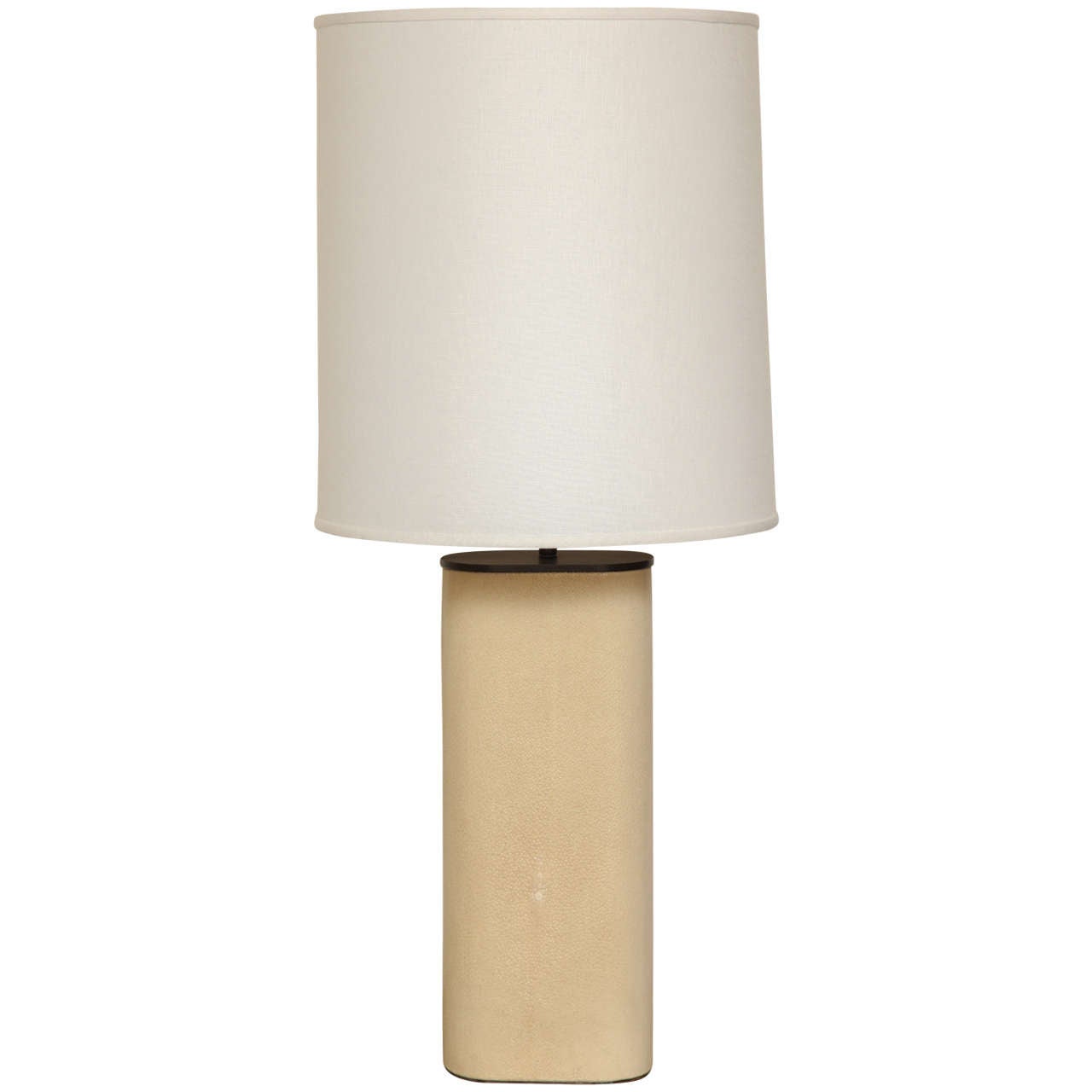 Cream Shagreen Wrapped Table Lamp, c. 1970