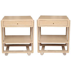 Pair of Small Staple Tables by Duane Modern