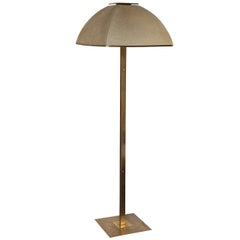 Late 20th Century Bronze Floor Lamp on Polished Square Column