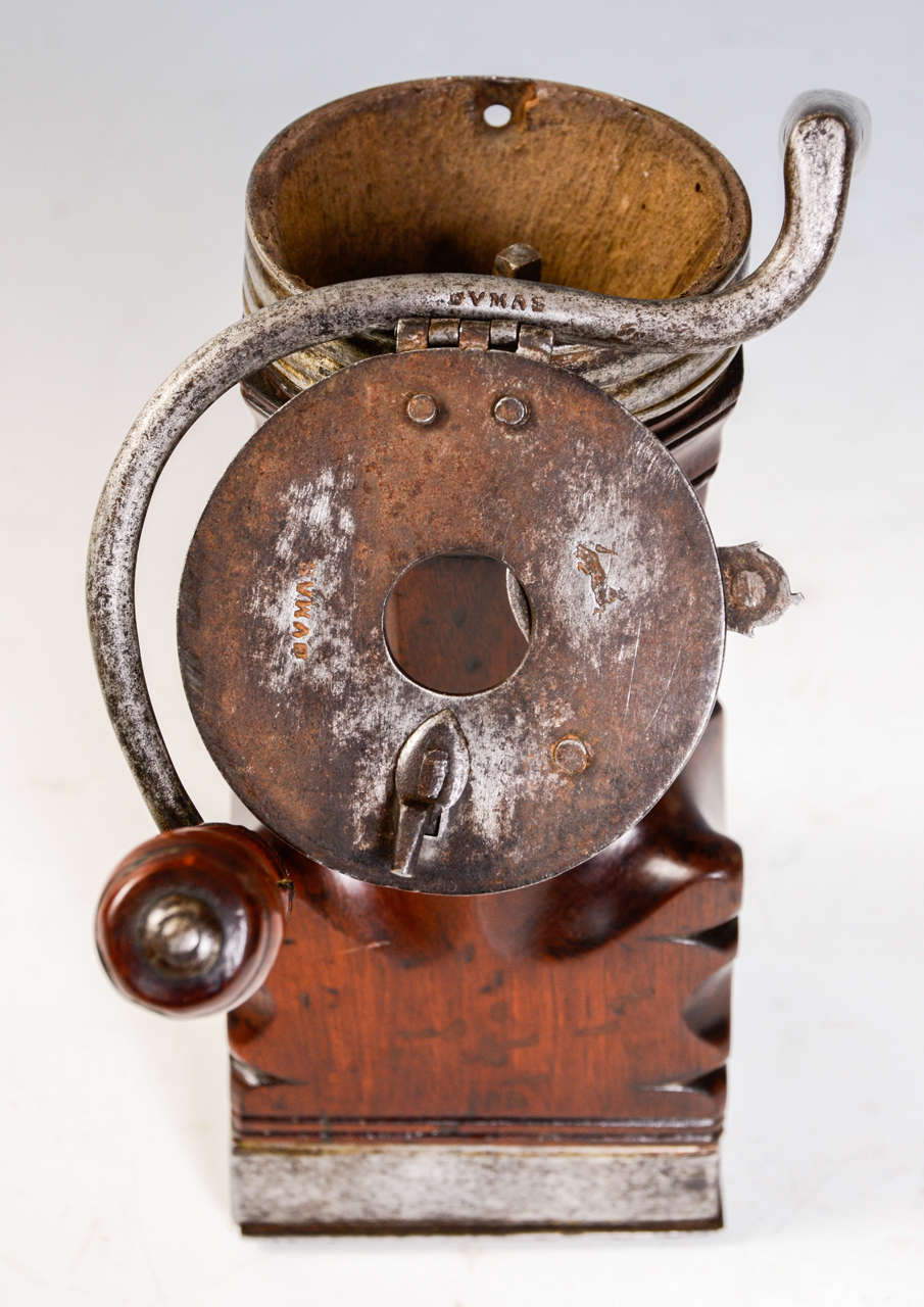 18th Century and Earlier 18th Century French Walnut Coffee Grinder by Barthelemy Dumas