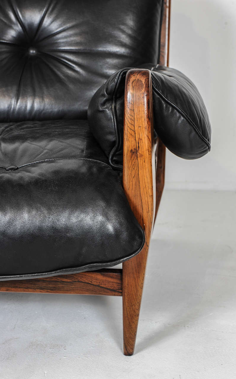 Mid-Century Modern Pair of Jean Gillon Brazilian Lounge Chairs for Italma Wood Art