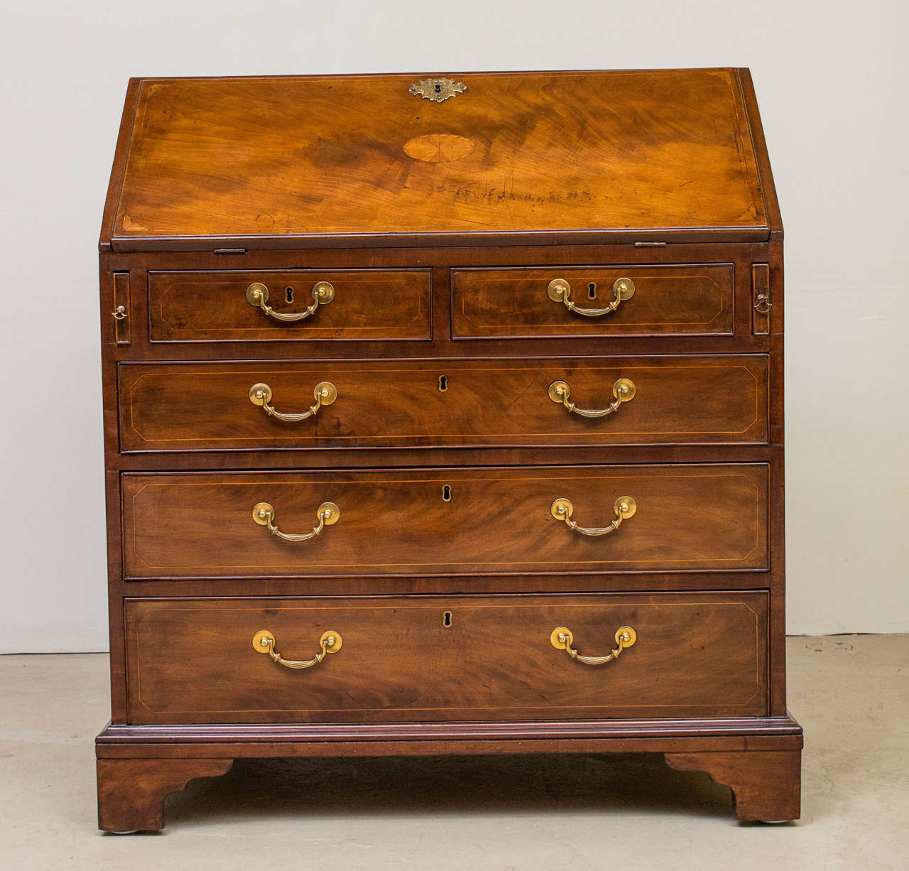 19th Century Mahogany Slant Front Bureau