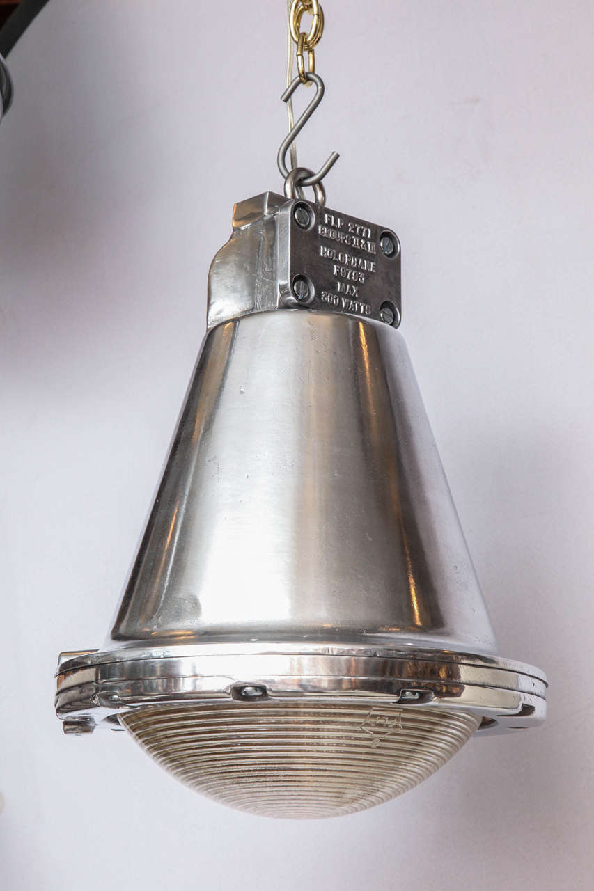 Handpicked by buyers at Ann-Morris, Inc.

Perhaps the last Holophane conical lights of this style available on the market.
