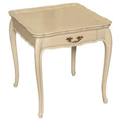 Bleached Scalloped Edge Side Table