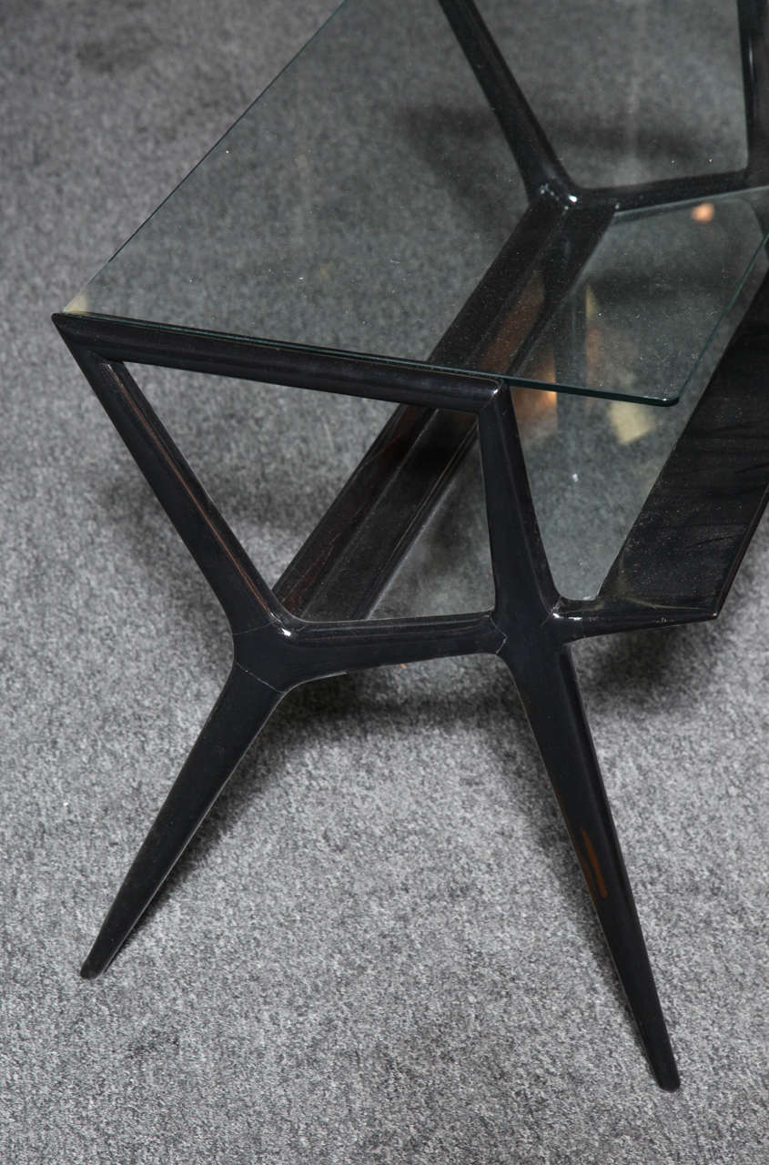Woodwork Magazine Table Designed by Cesare Lacca made in Italy For Sale