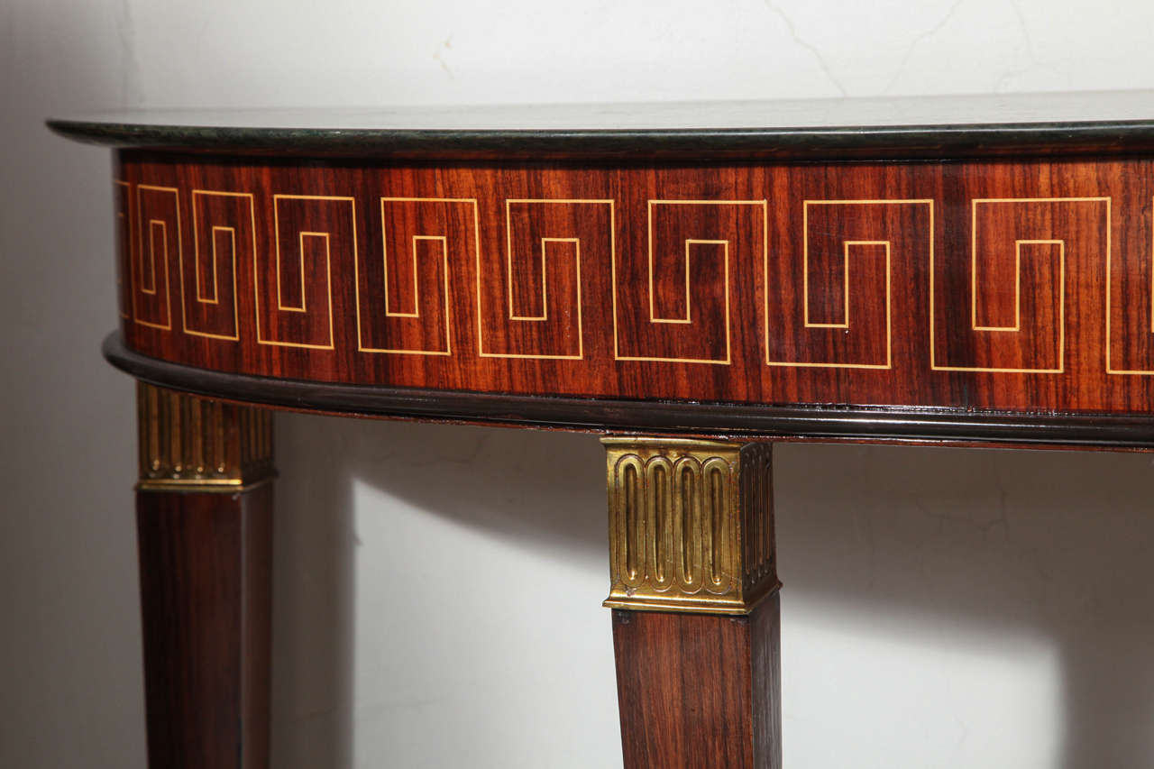 Bronze Rosewood Console Designed by Paolo Buffa