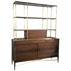 Two-Piece Paul McCobb Server and Shelf, circa 1960s