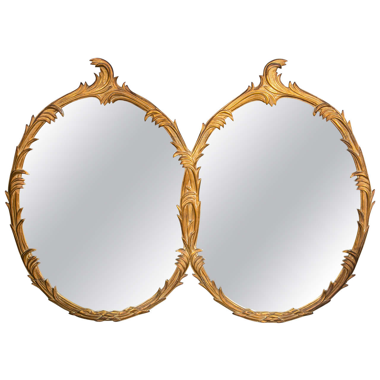 French Double Mirror, circa 1940 For Sale