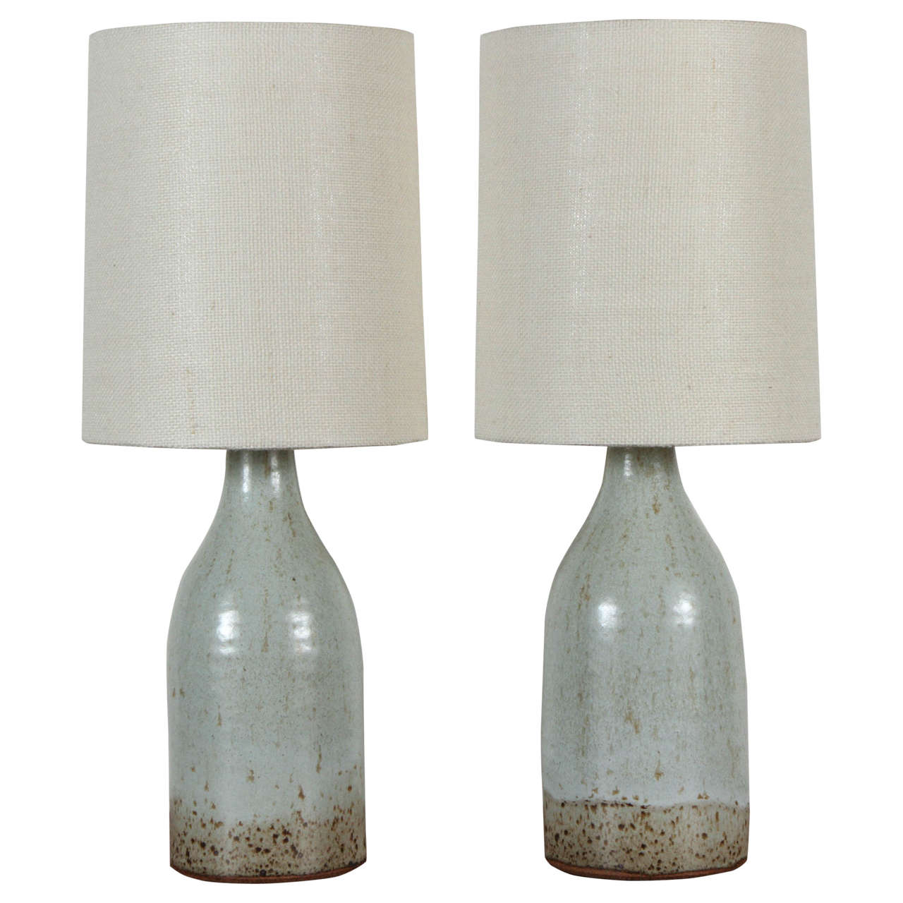 Pair of Ceramic Lamps by Victoria Morris