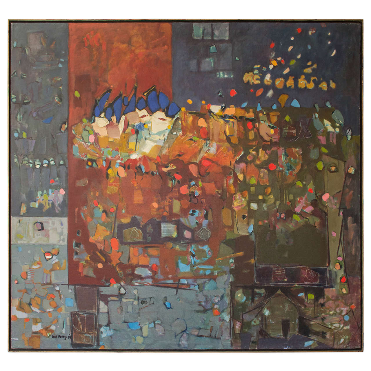 Large Lois Foley Abstract Painting, 1994 "B"