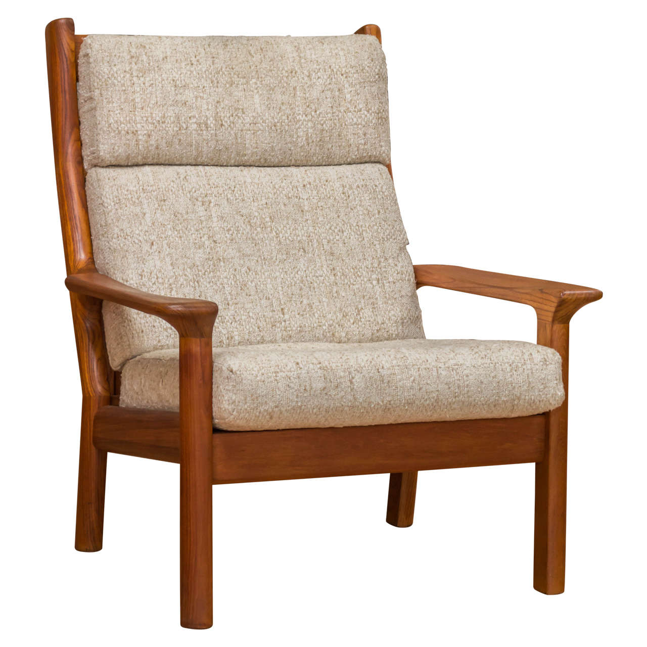 Danish Modern Teak Lounge Chair by Glostrup Mobel Fabrik
