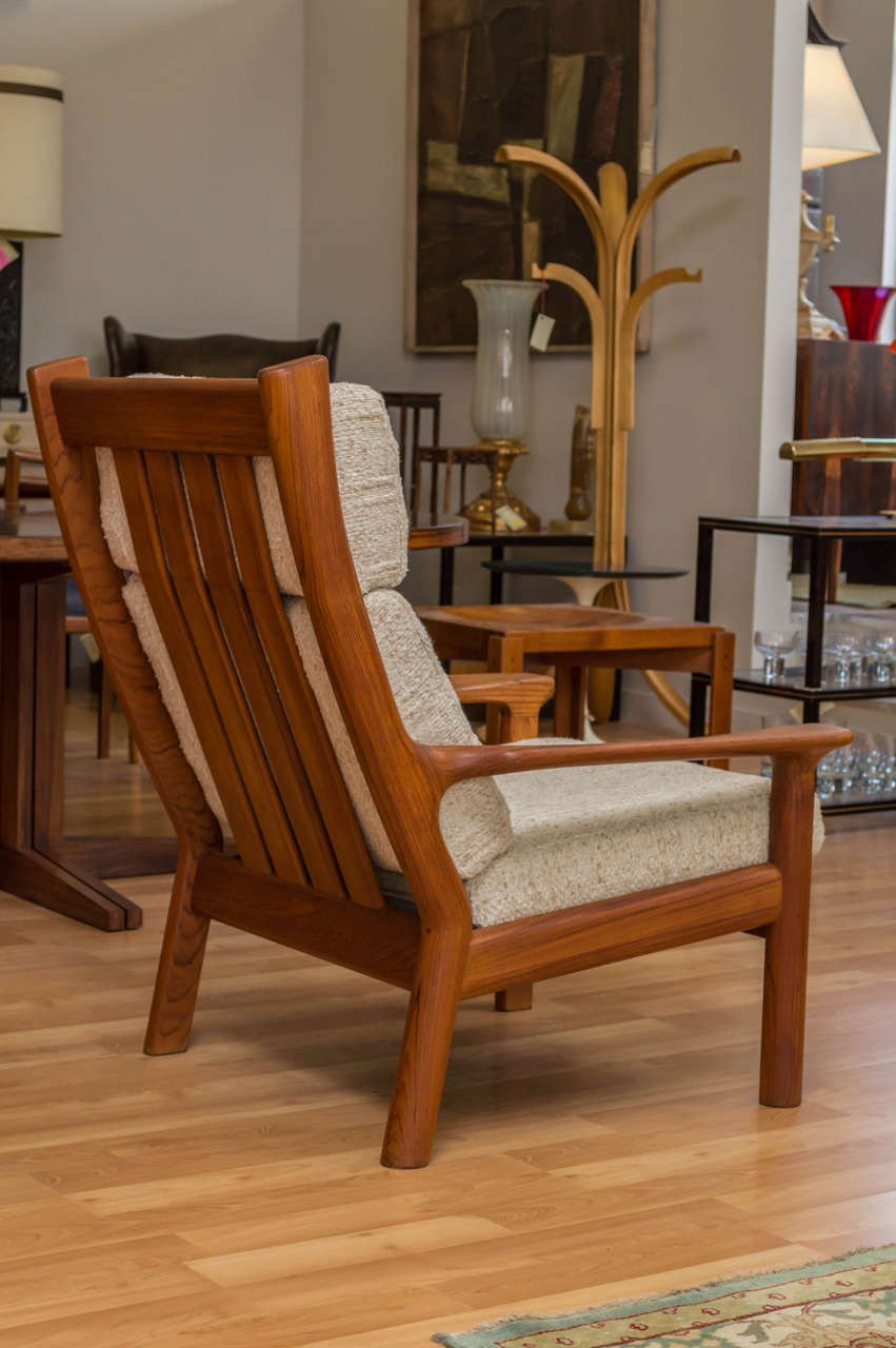Scandinavian Modern Danish Modern Teak Lounge Chair by Glostrup Mobel Fabrik