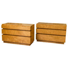 Pair of Dan Johnson Style Dressers in Maple