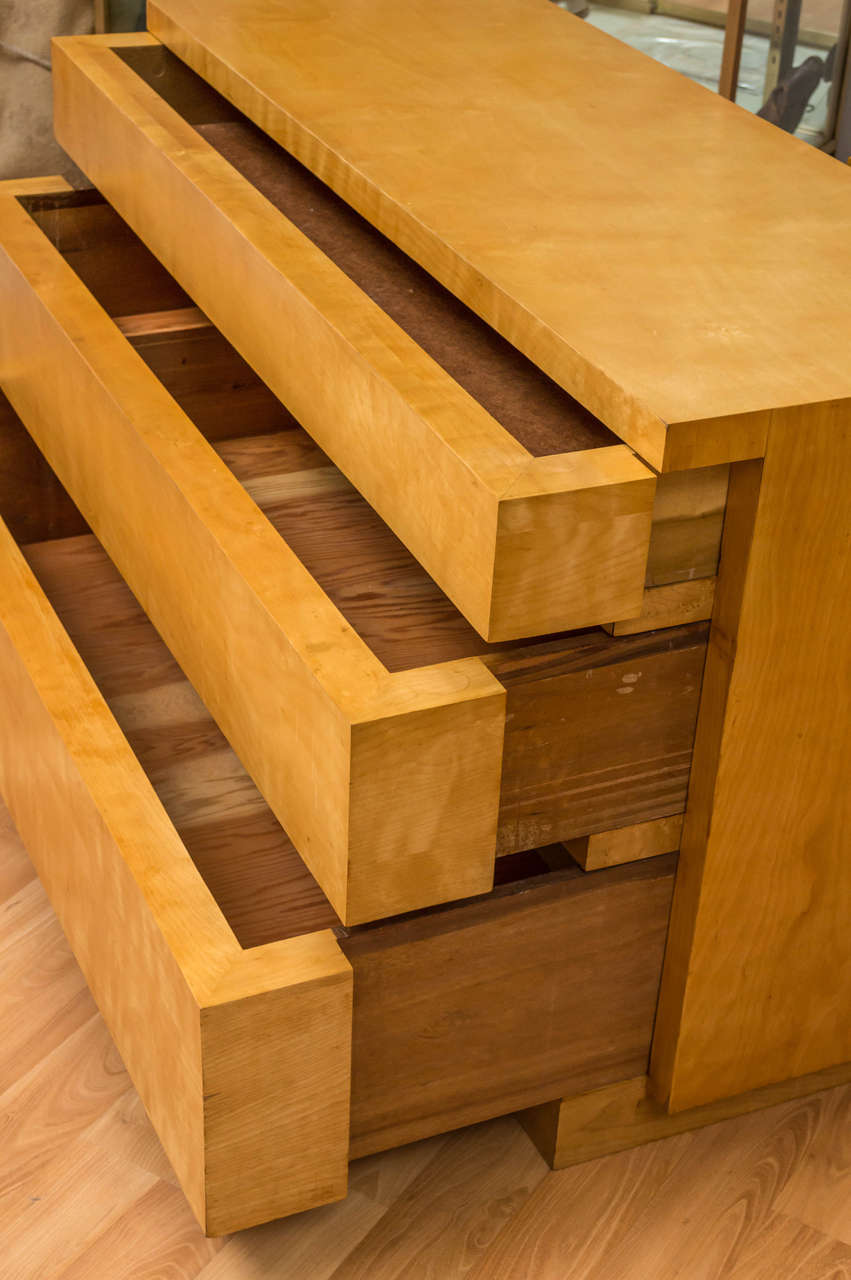 Pair of Dan Johnson Style Dressers in Maple In Excellent Condition In San Francisco, CA