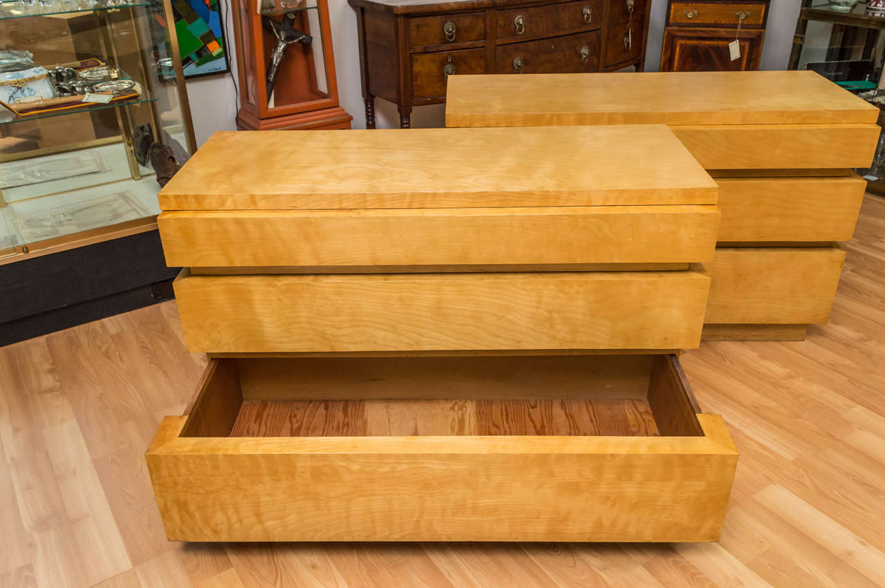 Pair of Dan Johnson Style Dressers in Maple 1