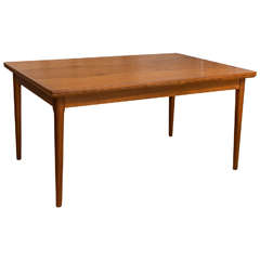 Danish Modern Teak Dining Table with Leaves
