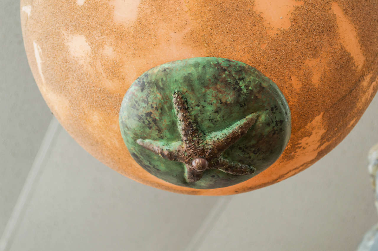 Steampunk One Octopus Light Fixture from the Monterey Culinary Academy, circa 1960s