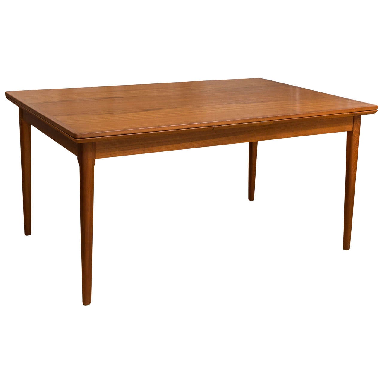 Danish Modern Teak Dining Table with Leaves at 1stDibs