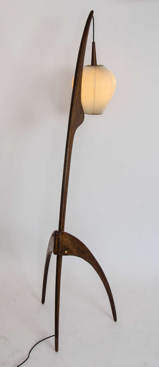 Hand-Crafted Praying Mantis Floor Lamp by Rispal