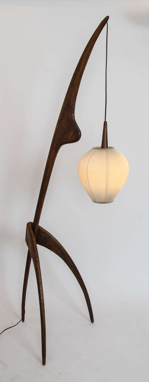 French Praying Mantis Floor Lamp by Rispal