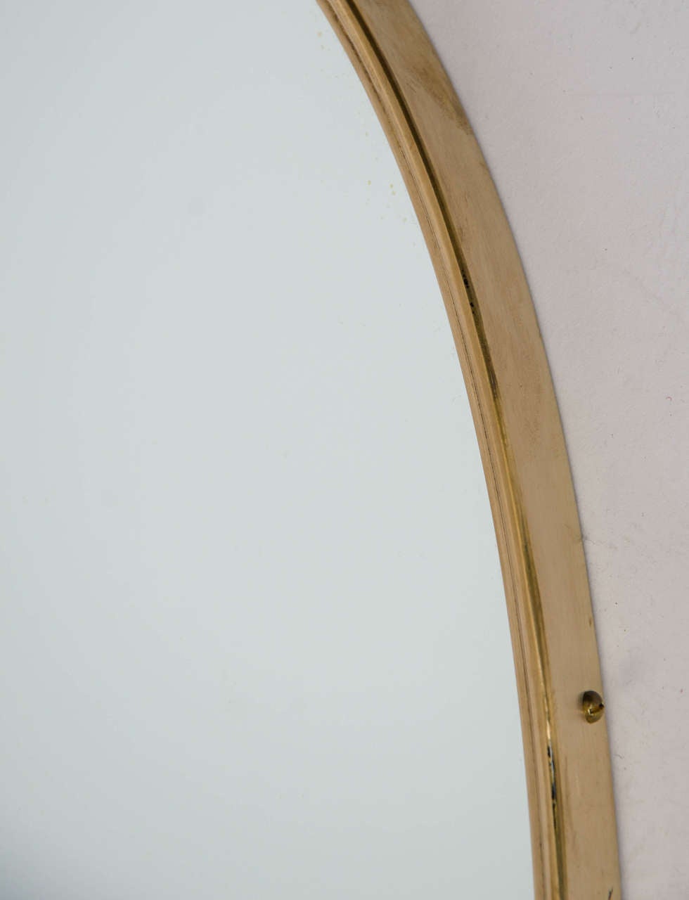 Italian Oval Brass Mirror 1