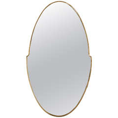Italian Oval Brass Mirror