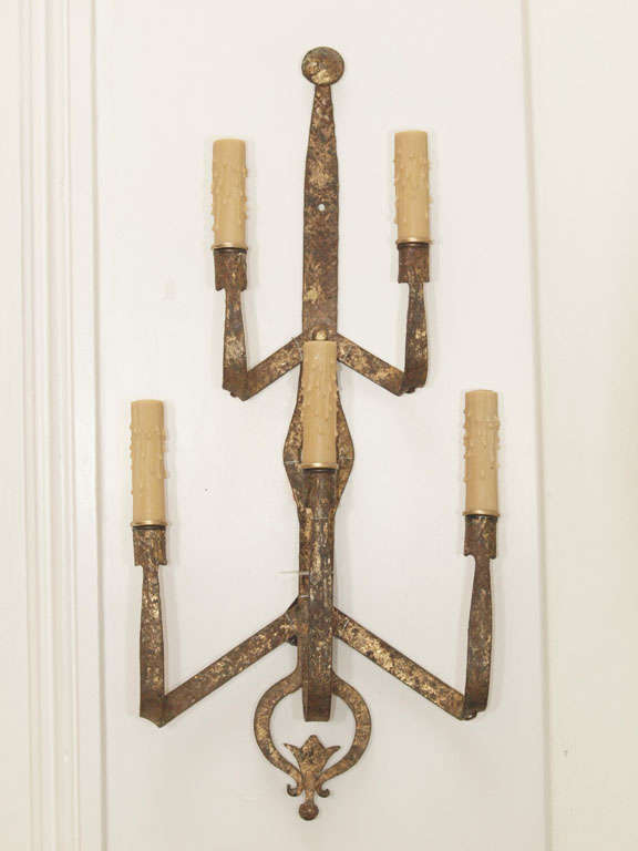 Gilded Hand Forged Sconces