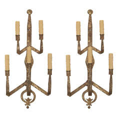 Gilded Hand Forged Sconces